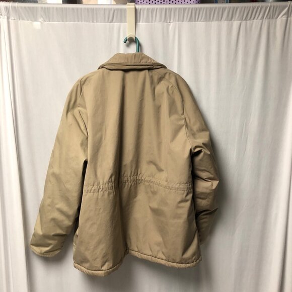 Golden Fleece Coat Mens Size XL Tan Zippered Lined Outerwear Classic USA Vintage - Picture 4 of 6